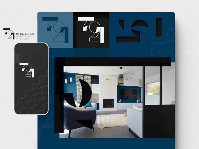 Studio 5LBS - Création graphiques & sites internet | Nancy - Atelier 7 21 (logo & charte graphique)